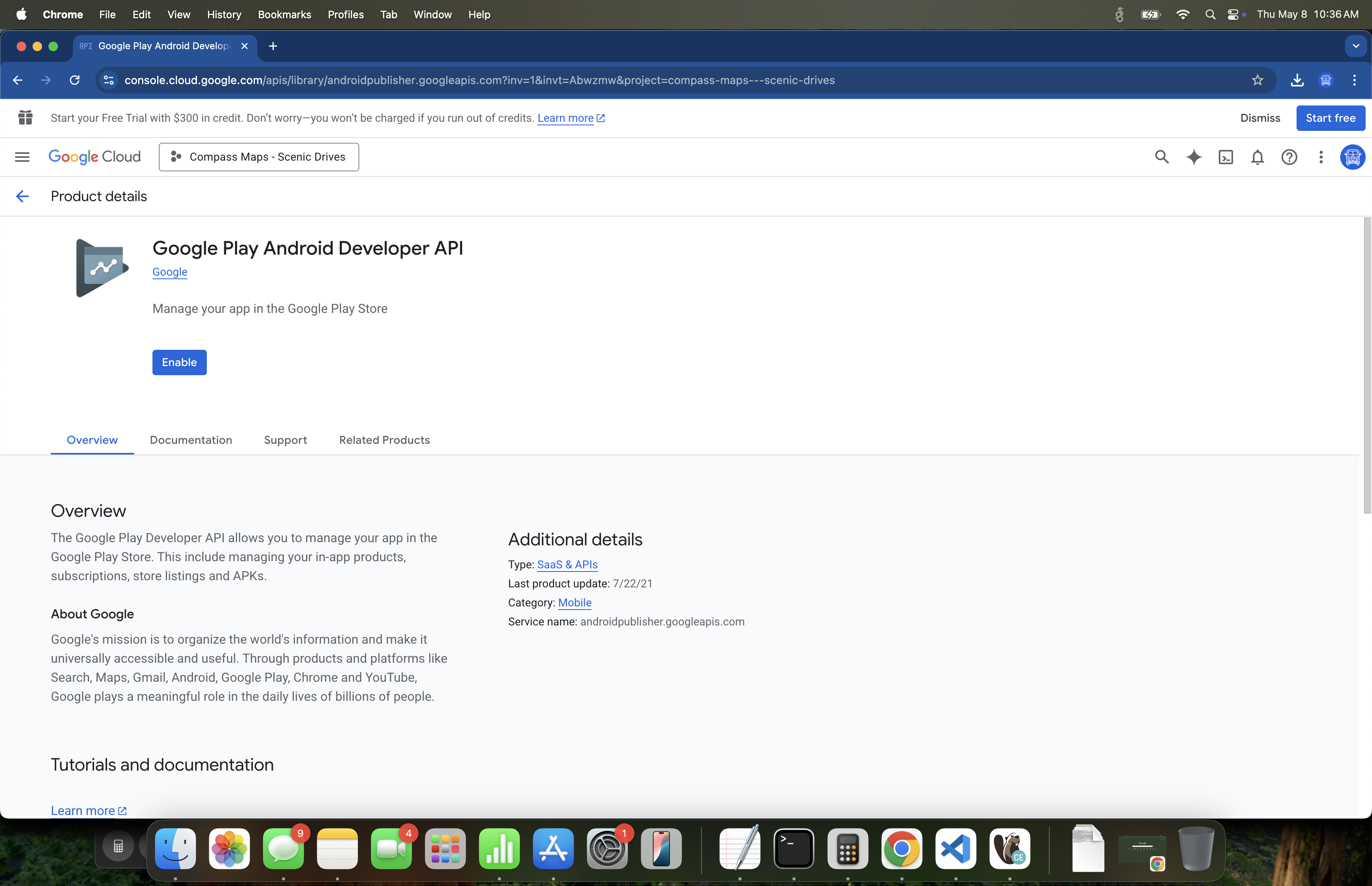 Documentation – Service Credentials, Google Play - GoMarketMe